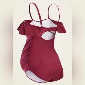Women's One Piece Maternity Swimsuit size small P purple